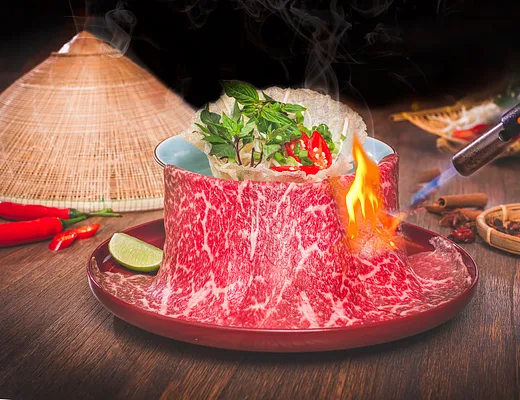 Wagyu waterfall beef pho